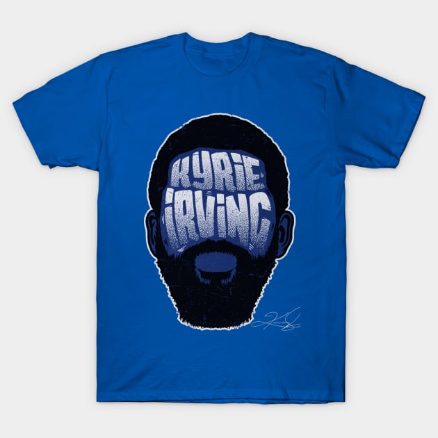 Kyrie Irving Dallas Player Silhouette T-Shirt by danlintonpro